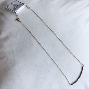 3/$20 Purple beaded necklace gold-tone